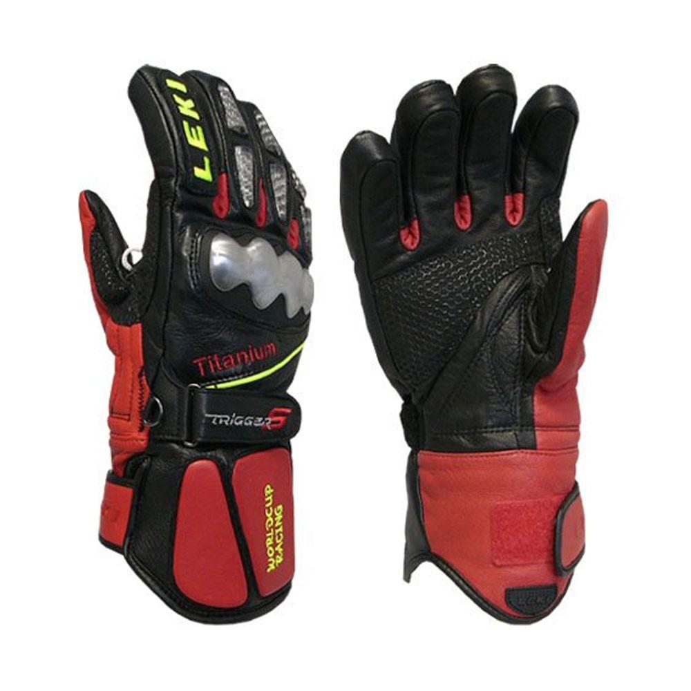 Leki World Cup Racing Ti S Black/Red Gloves size 10.5