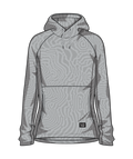 Blackstrap Women's Baseleisure Hoodie in Inprint Ash