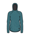 Blackstrap Women's Summit Hoodie in Inprint Surge