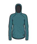 Blackstrap Women's Summit Hoodie in Inprint Surge