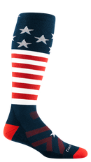 Darn Tough Men's Captain Stripe Over-The-Calf Midweight Cushion Snow Socks