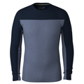 Smartwool Men's Classic Thermal Merino Base Layer Colorblock Crew - Deep Navy-Nightfall Blue