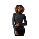 Smartwool Women's Classic Thermal Merino Base Layer 1/4 Zip - Charcoal Heather