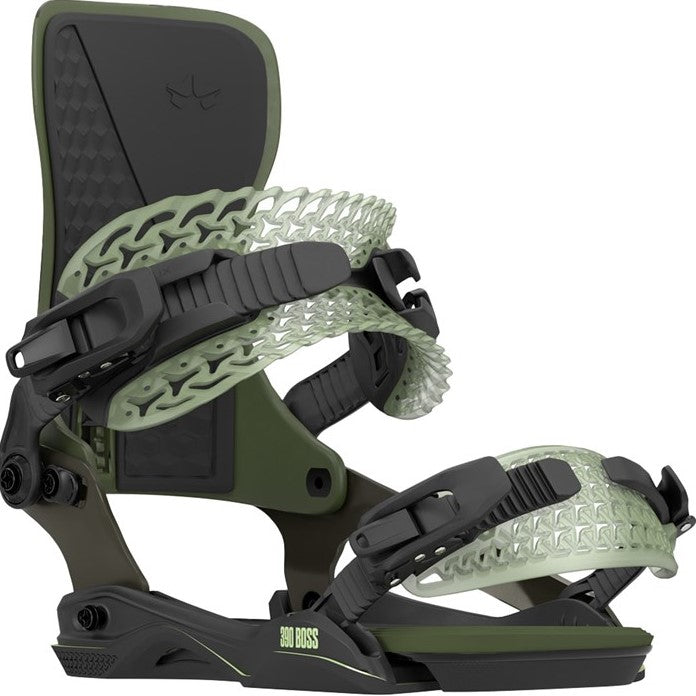 2026 Rome 390 Boss Green Snowboard Bindings