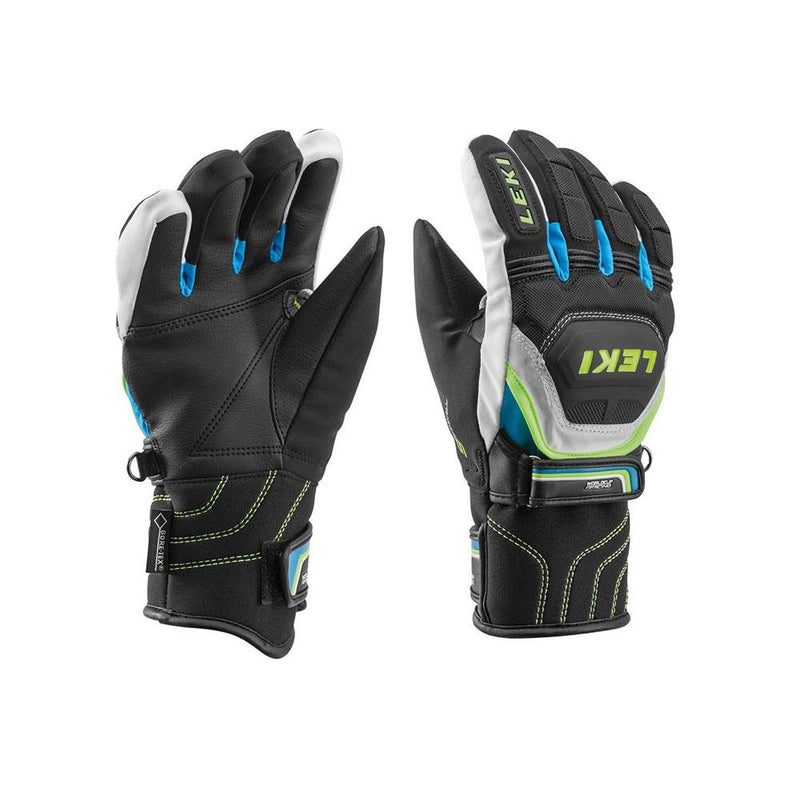 Leki World Cup Race Flex S Jr Glove Black/Cyan - 8
