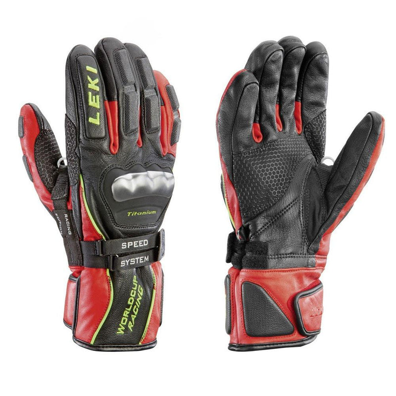Leki World Cup Racing Ti S Speed Black/Red Gloves - 10.5