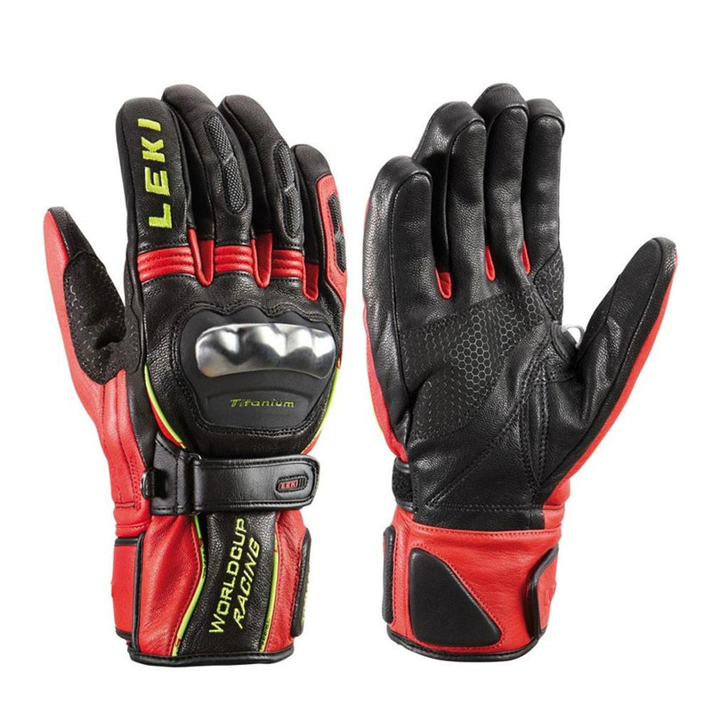 Leki World Cup Racing Titanium S Gloves Black/Red/Yellow - 8.0